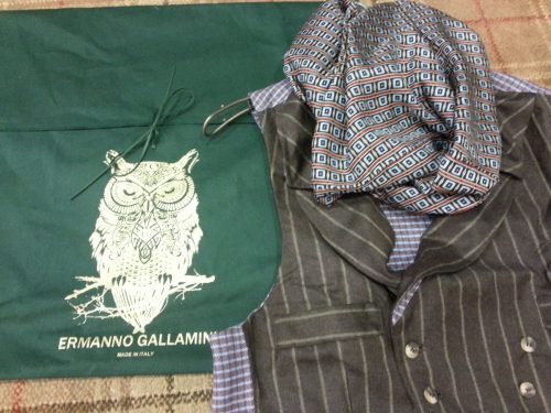 Waiscoat rayé marron Ermanno Gallamini rayé marron