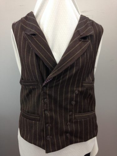 Waiscoat rayé marron Ermanno Gallamini