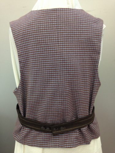 Waiscoat rayé marron Ermanno Gallamini rayé marron dos