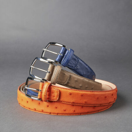 Ceinture homme cuir d'autruche