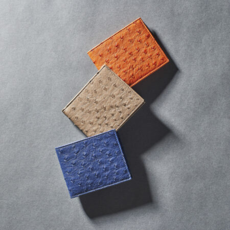 Portefeuille homme cuir d'autruche