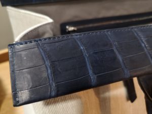 sac toile et croco bleu