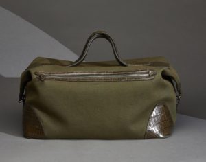 sac cabine toile et croco