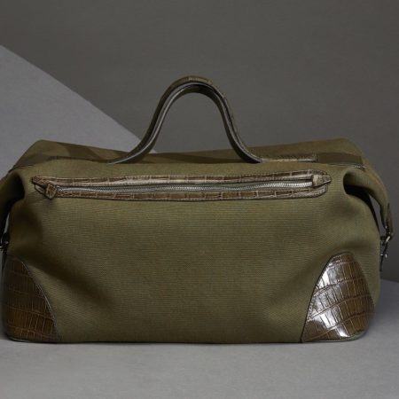 sac cabine toile et croco