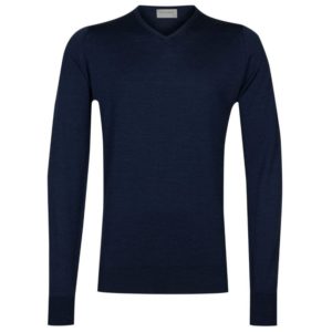 pull-V-homme-John-Smedley-indigo