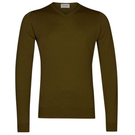pull-homme-John Smedley-kaki