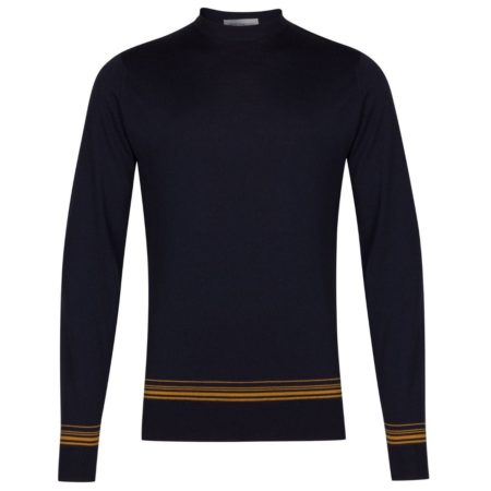 pull-rayé-homme-col-rond-navy