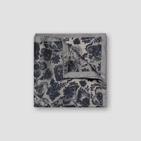 Pochette costume soie noire