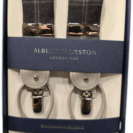 Bretelles carreaux gris Albert Thurston