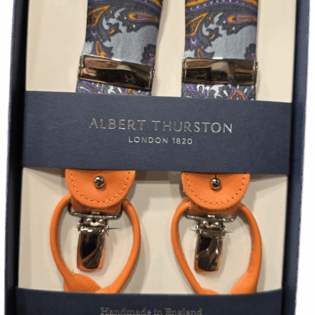 Bretelles paisley orange Albert Thurston