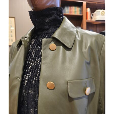 Veste cuir d’agneau courte Tagliatore