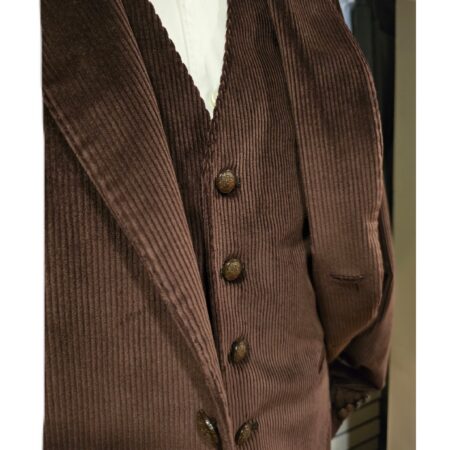 Waistcoat velours de coton chocolat - Tagliatore