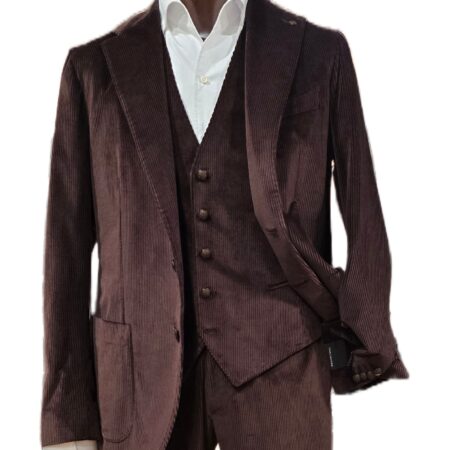 Blazer velours de coton chocolat – Tagliatore